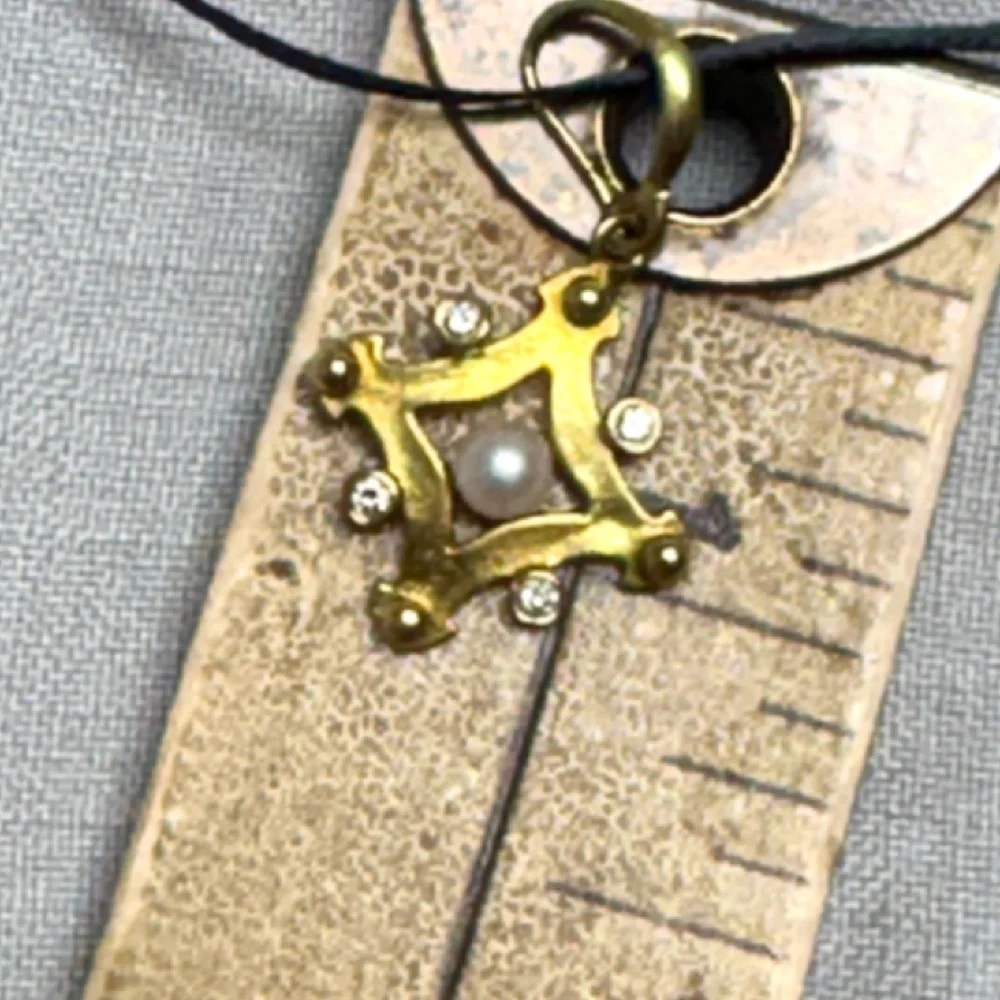 necklace pendant 14kt over sterling silver pearl 54
